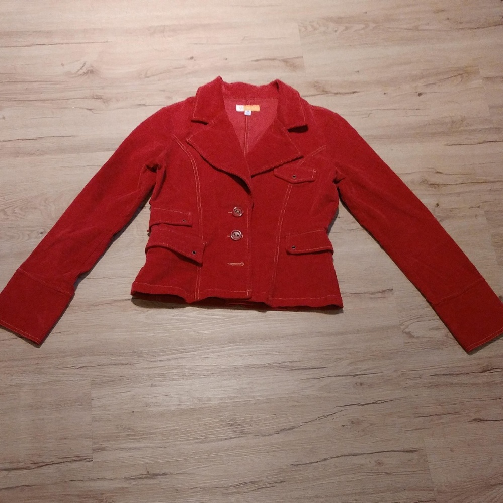 Tulle Rust Color Corduroy Blazer Size 4 - image 3